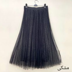 دامن پلیسه خالخالی شاینی وارداتی - تصویر 3