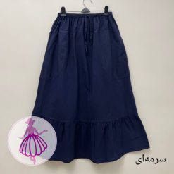 دامن الیاف چیندار بلند - تصویر 3