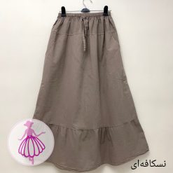 دامن الیاف چیندار بلند - تصویر 5