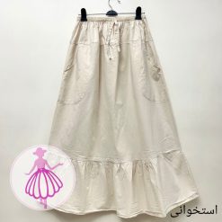 دامن الیاف چیندار بلند - تصویر 2