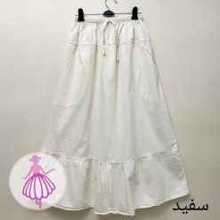 دامن الیاف چیندار بلند - تصویر 4