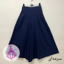 دامن شلواری کمرگنی لینن - تصویر 2