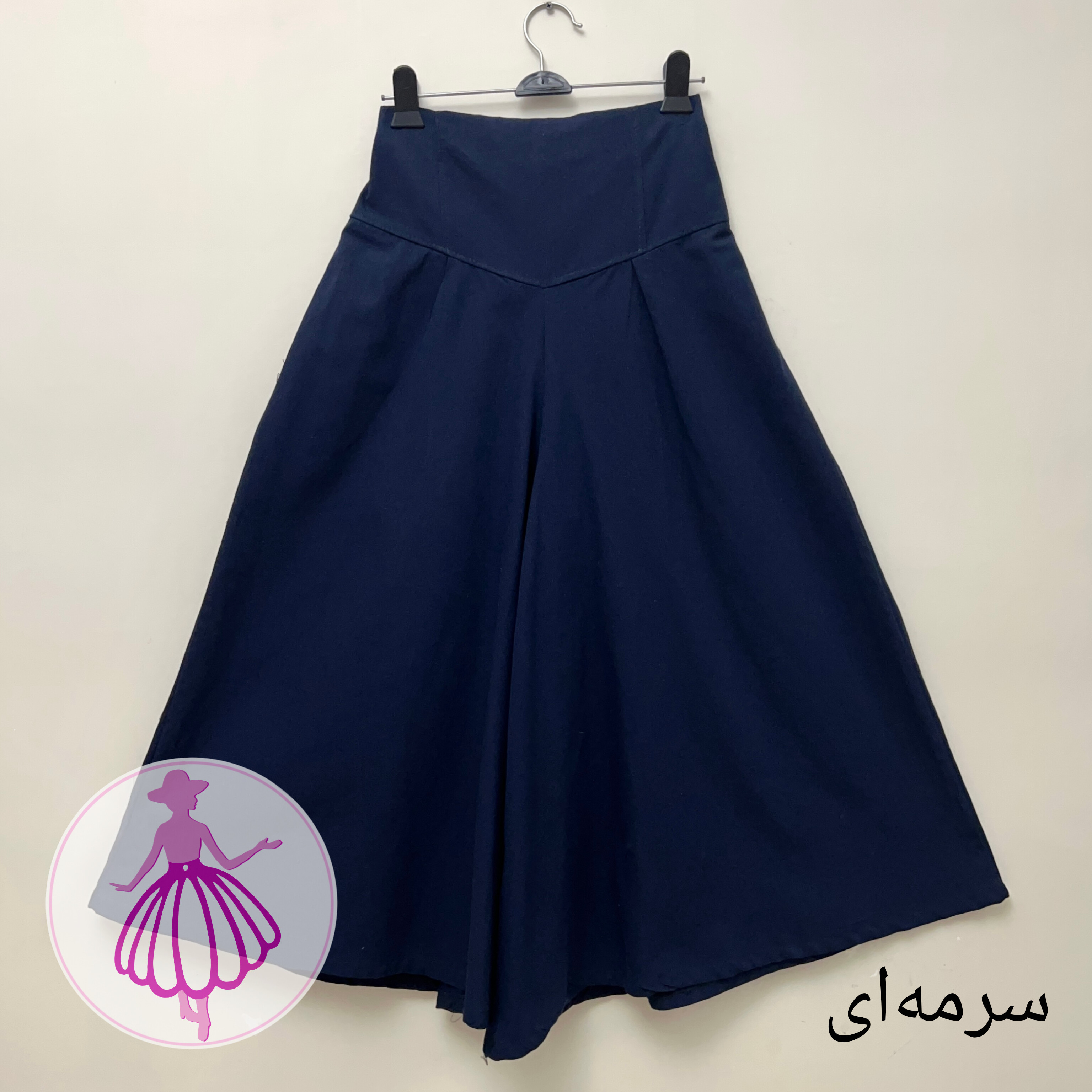 دامن شلواری کمرگنی لینن - تصویر 2