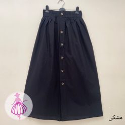 دامن جلودکمه ای بلند - تصویر 4