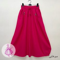 دامن لینن قارچی بلند